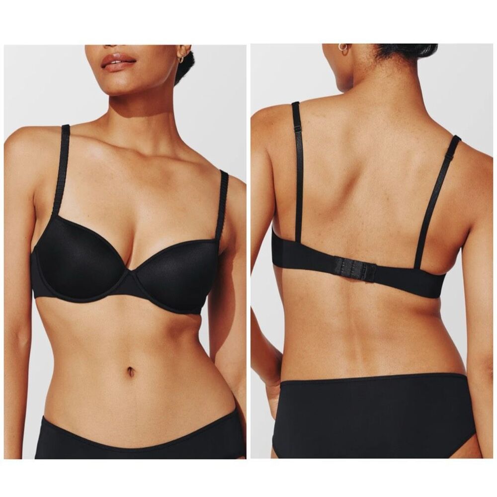 ThirdLove 32D 1/2 Classic T Shirt Bra Black Memory Foam Cups
